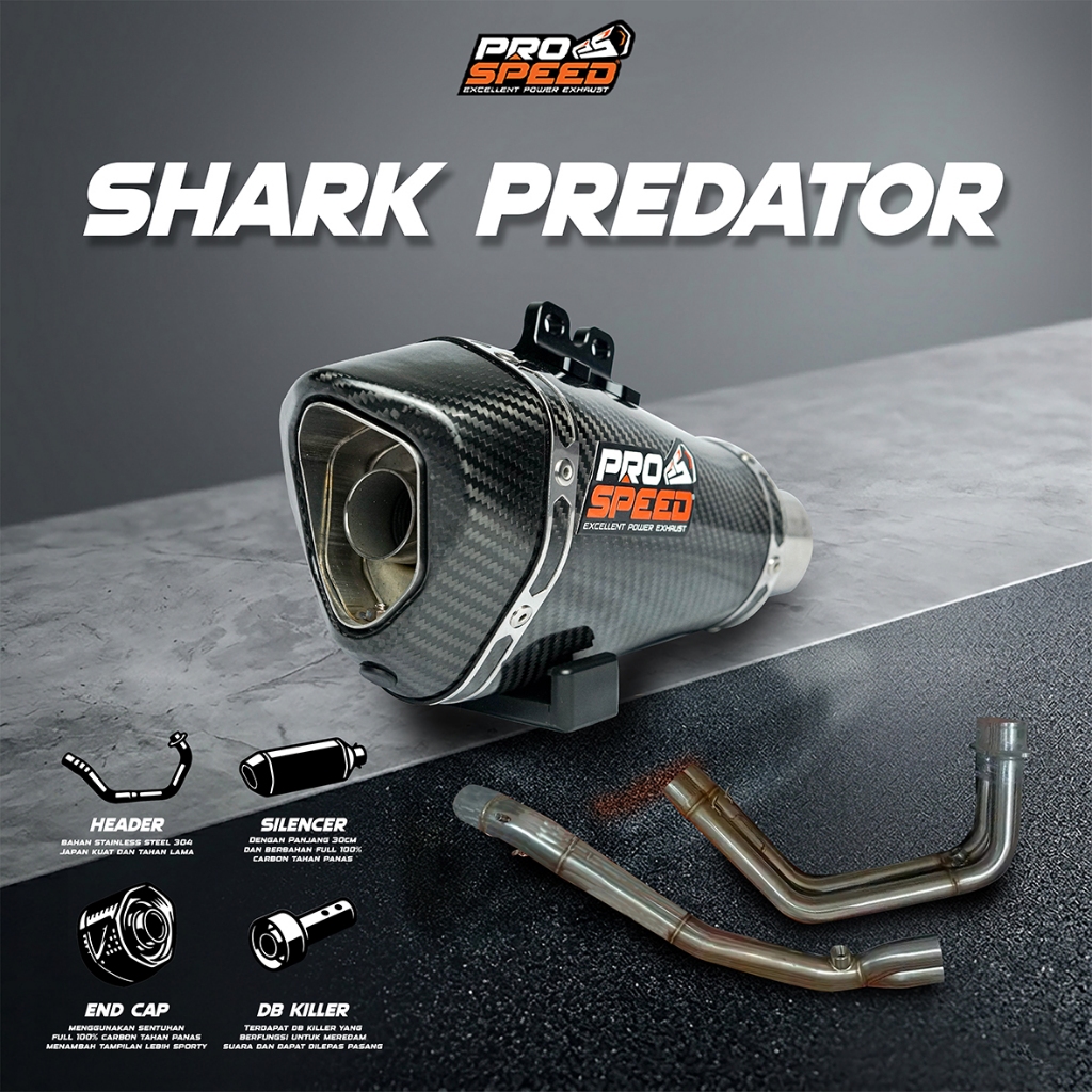 Jual Prospeed Exhaust Honda CB 650/CBR 650 Shark Predator Series ...