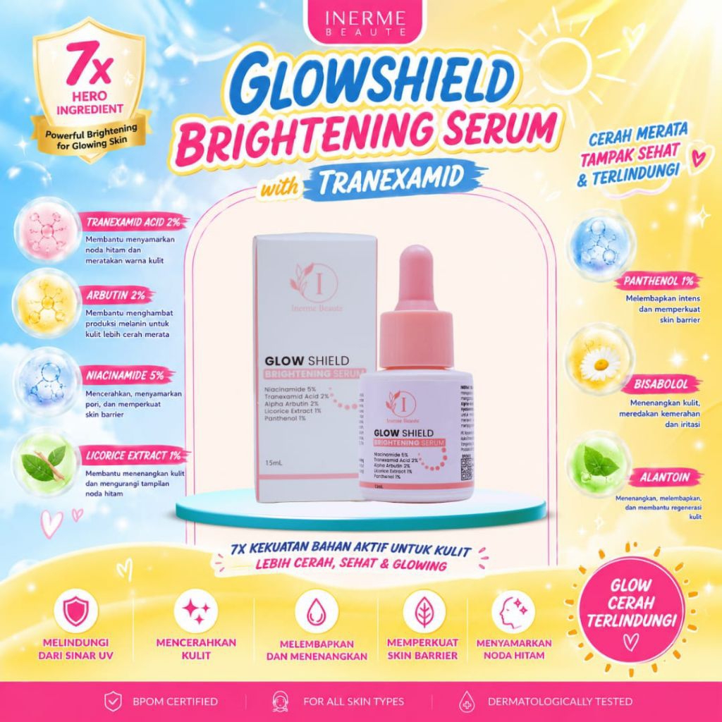 Inerme Beaute Glowshield Brightening Serum with Niacinamide 5% 15ml