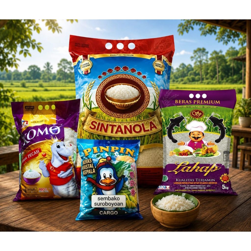 Aneka Beras Premium Kemasan 5kg Pinpin