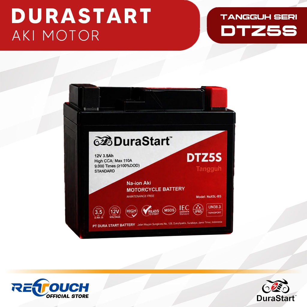 Aki Motor DuraStart Kering MF 12V Universal Beat Vario Scoopy NMAX Aerox Mio Fazzio PCX CB150
