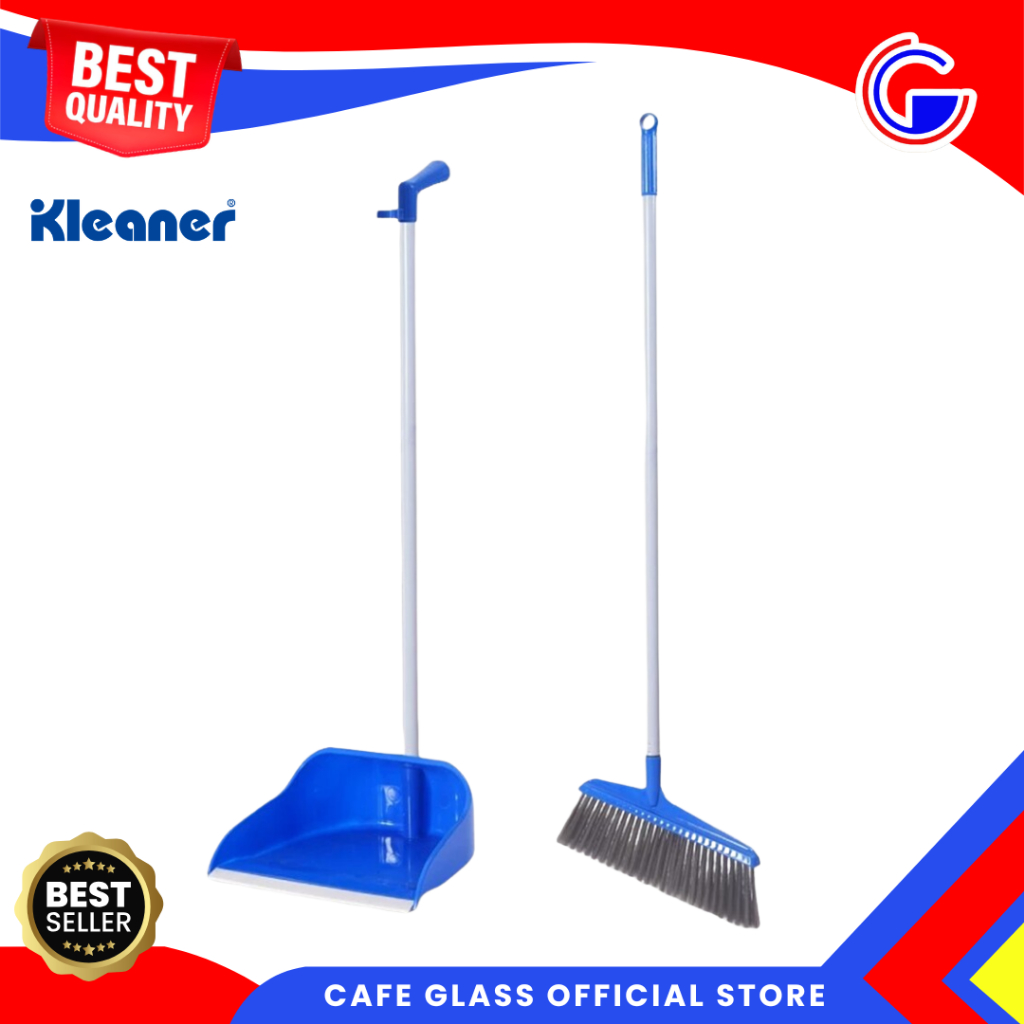 Set Sapu + Pengki Kleaner - Sapu Lantai Rumah Minimalis - Dustpan Broom Set Gagang Panjang - Sapu Set Cikrak