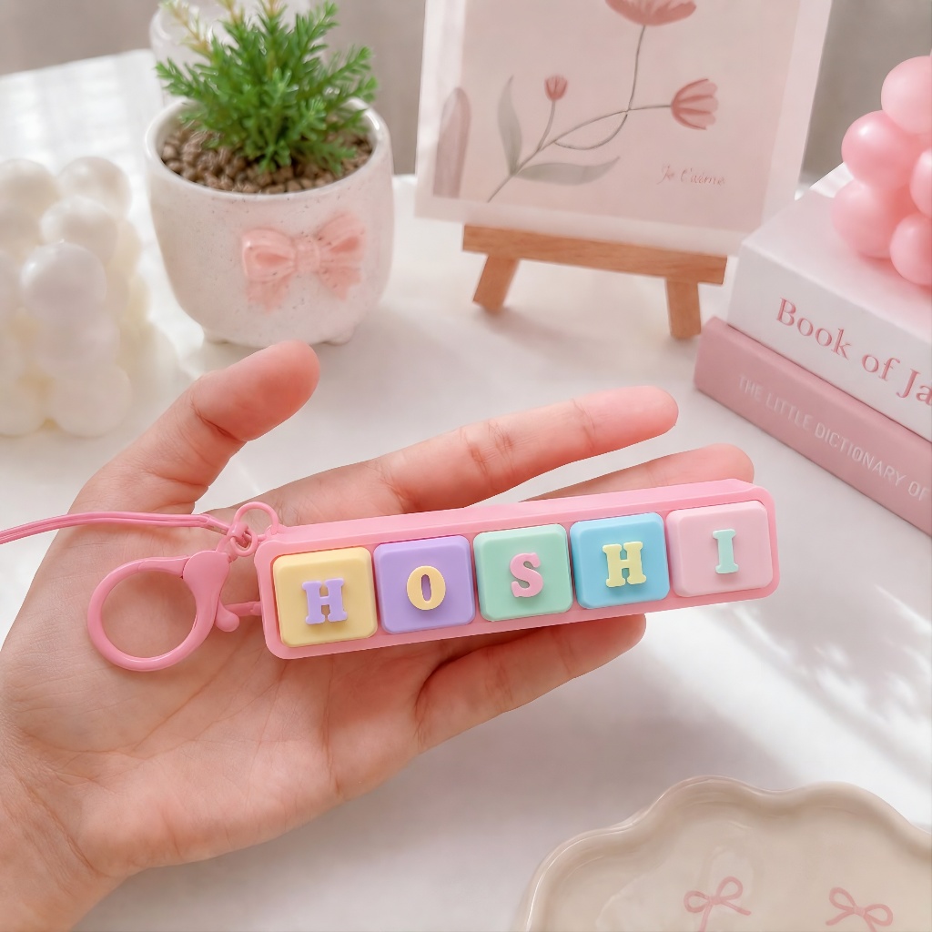 Jual Gantungan Kunci Keyboard Fidget Custom Nama | Keychain Keyboard ...