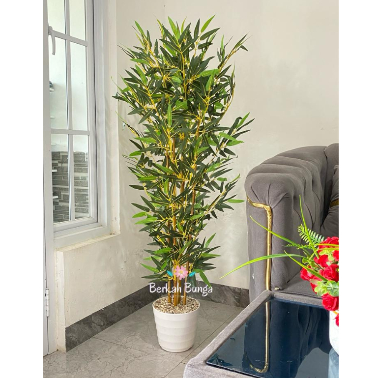 Pohon Bambu Artificial Premium Hiasan Dekorasi Rumah estetik Mewah Tinggi 120cm