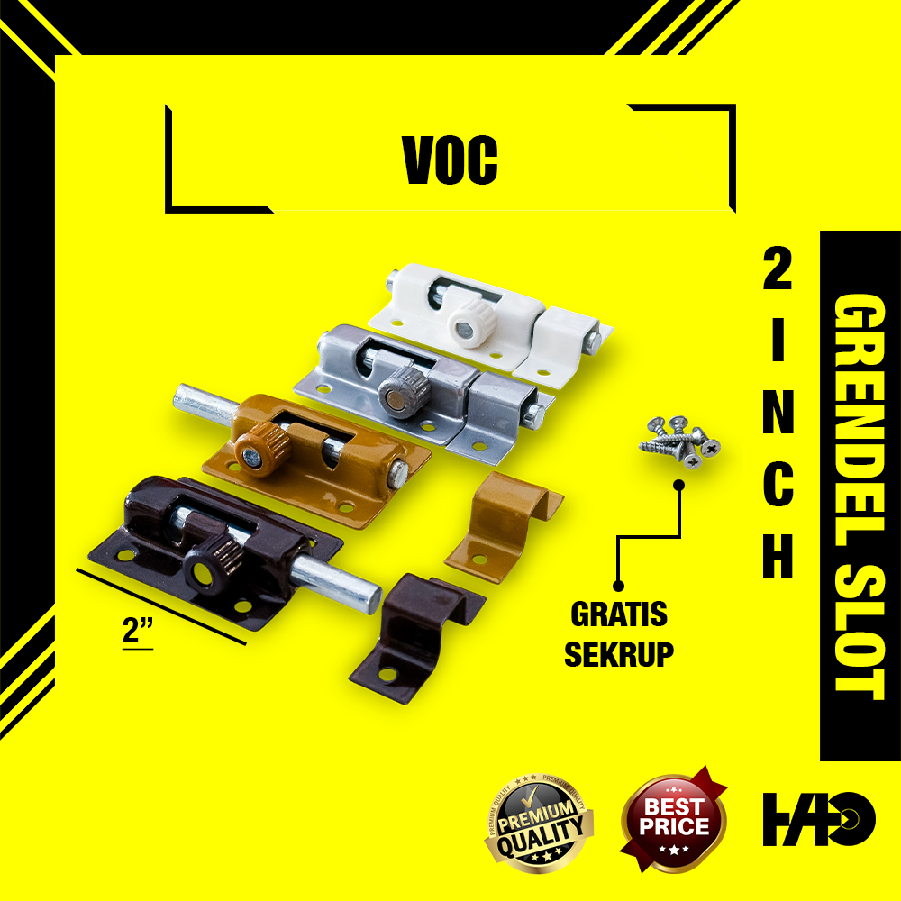 Jual VOC Grendel Slot Overval Warna Uk. 2 inch | HD Colourful Sliding ...
