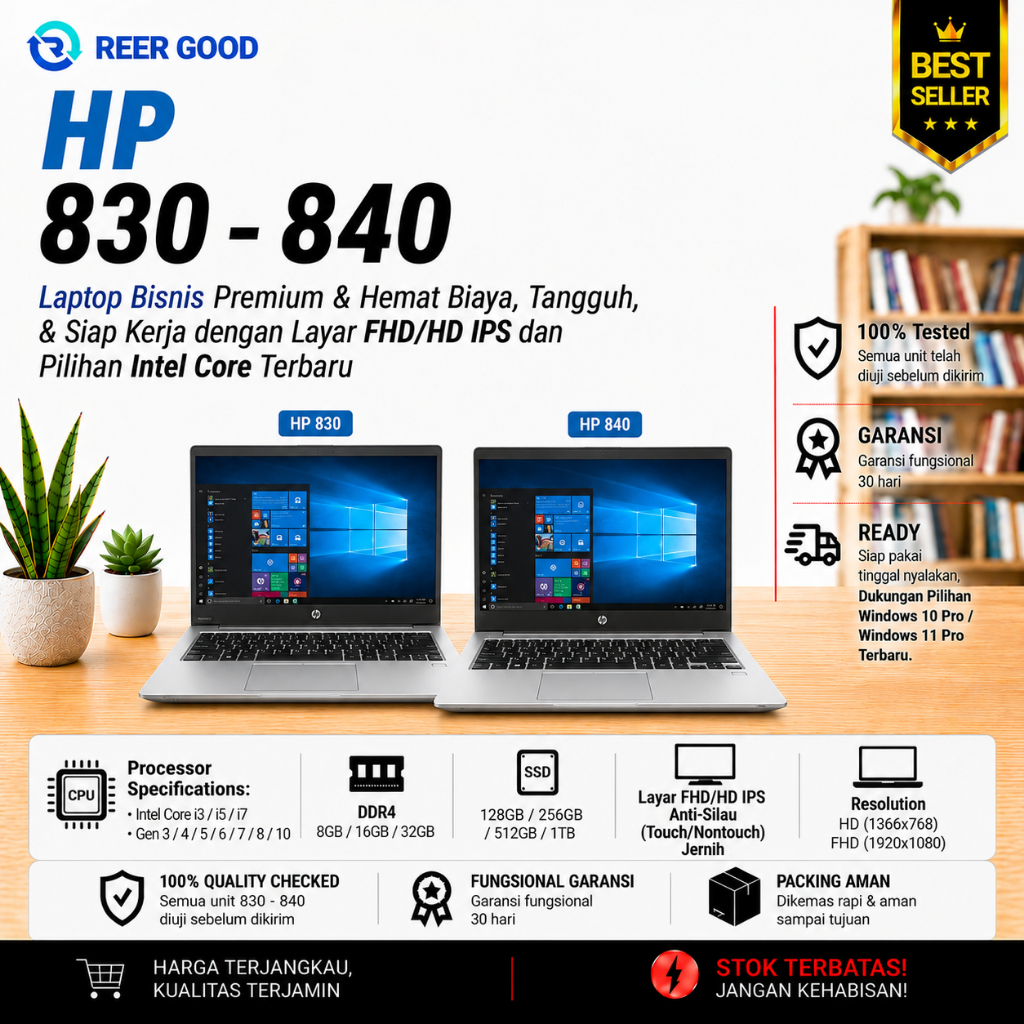 Laptop HP Elitebook 840 640 G5 i7 Generasi 8 MURAH BERKUALITAS!!!!