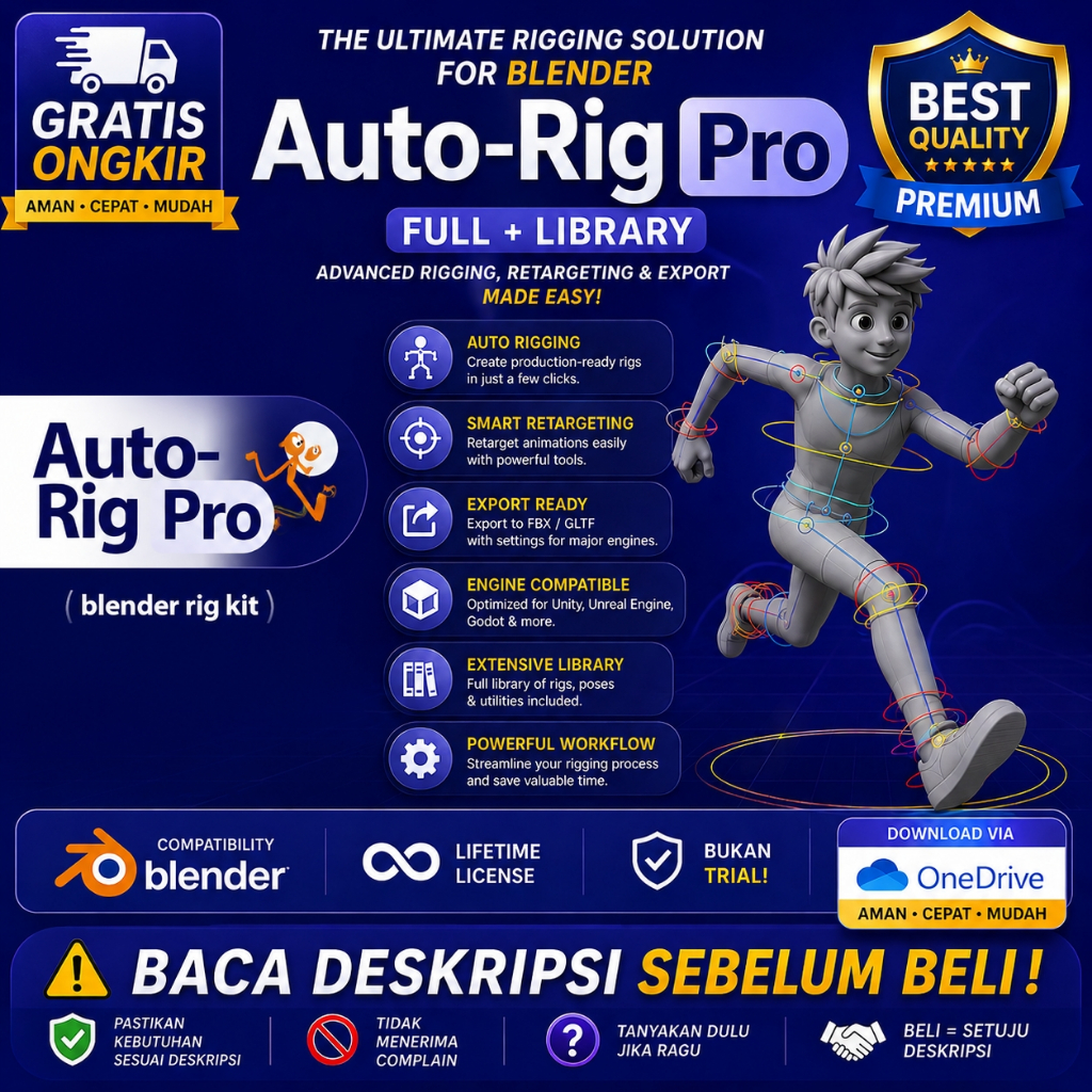 3D Blender - Auto-Rig Pro v3.78.14 FULL + Library - 220526