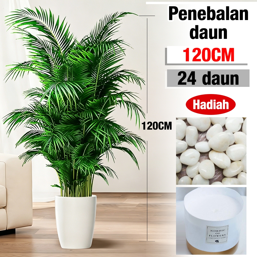 DAUN PALEM PLASTIK DAN POT 85CM DAUN PALEM JUMBODAUN ARTIFICIAL DAN PALSU DAUN PLASTIK DEKORASI TANAMAN HIAS MURAH portabel 73/90/100cm