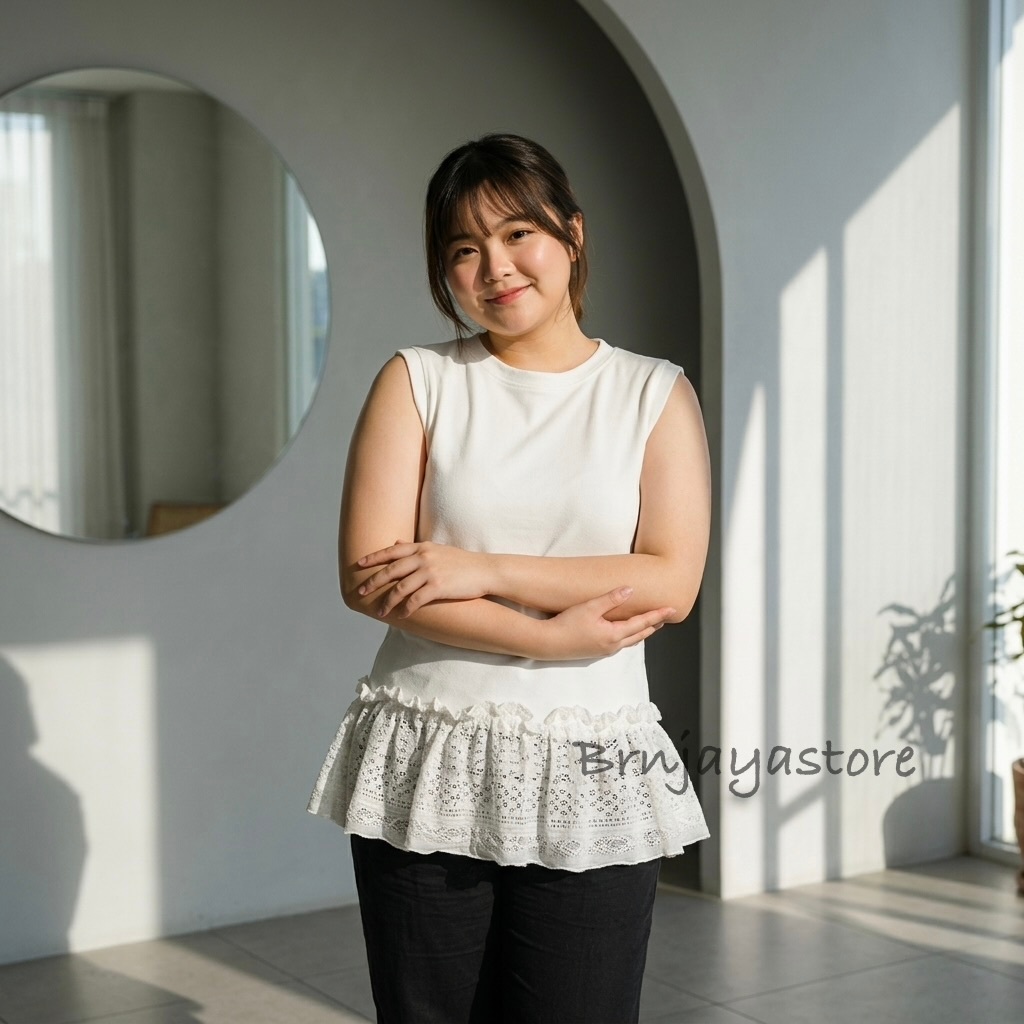 Adeline Inner Blouse Tanpa Lengan Atasan Cantik Korean Style Kekinian Terbaru 2026