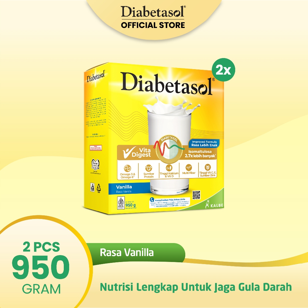 Diabetasol Jumbo Vanilla 950g - 2 Pcs