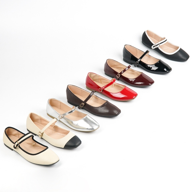 Product image Blow Ariel Mary Jane Flats Shoes Wanita Sepatu Hitam Balet Women Shoes BLNW 0101 1