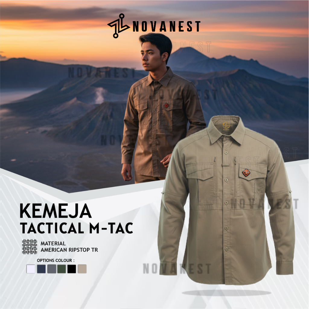 Jual Kemeja Tactical Lengan Panjang Pria Wanita Bahan Premium American ...