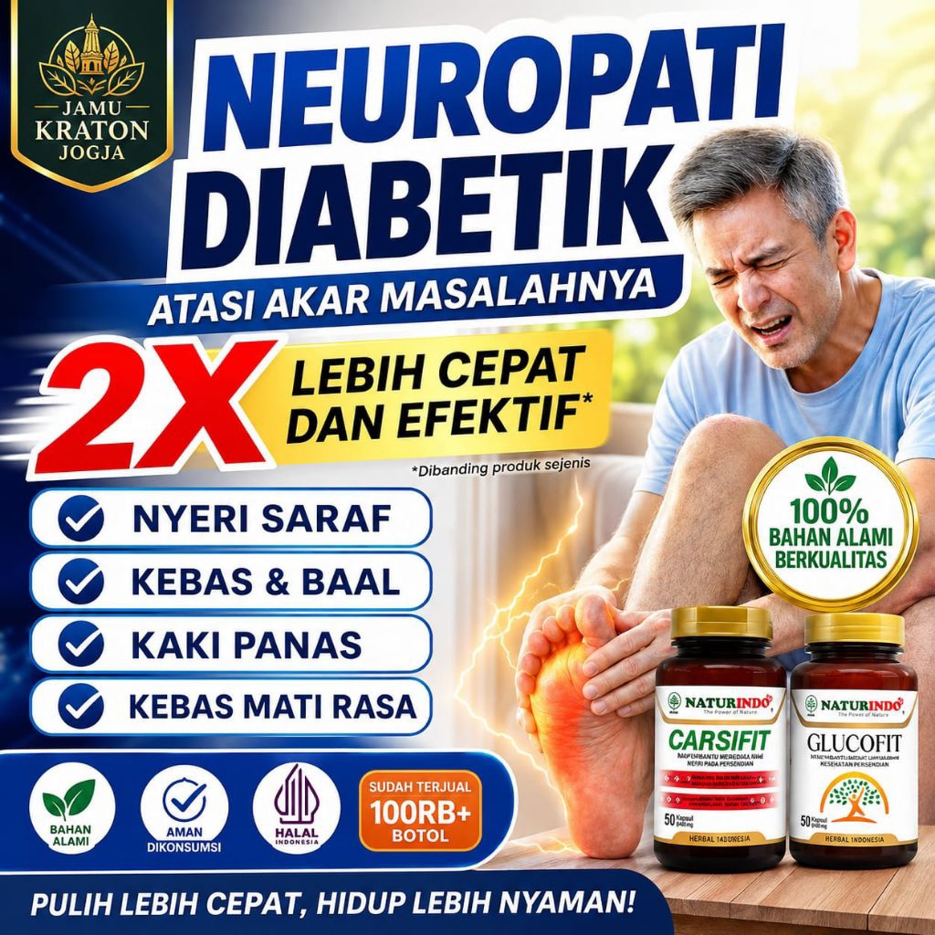 Obat Neuropati Diabetik Kerusakan Gangguan Syaraf Diabetes Perifer Sensiris Otonom Motorik||HERBAL