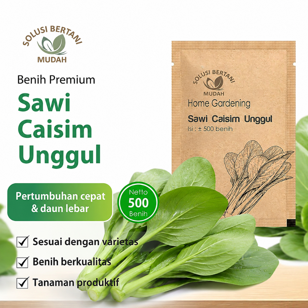 Bibit Benih Sayuran Sawi Caisim Manis Unggul