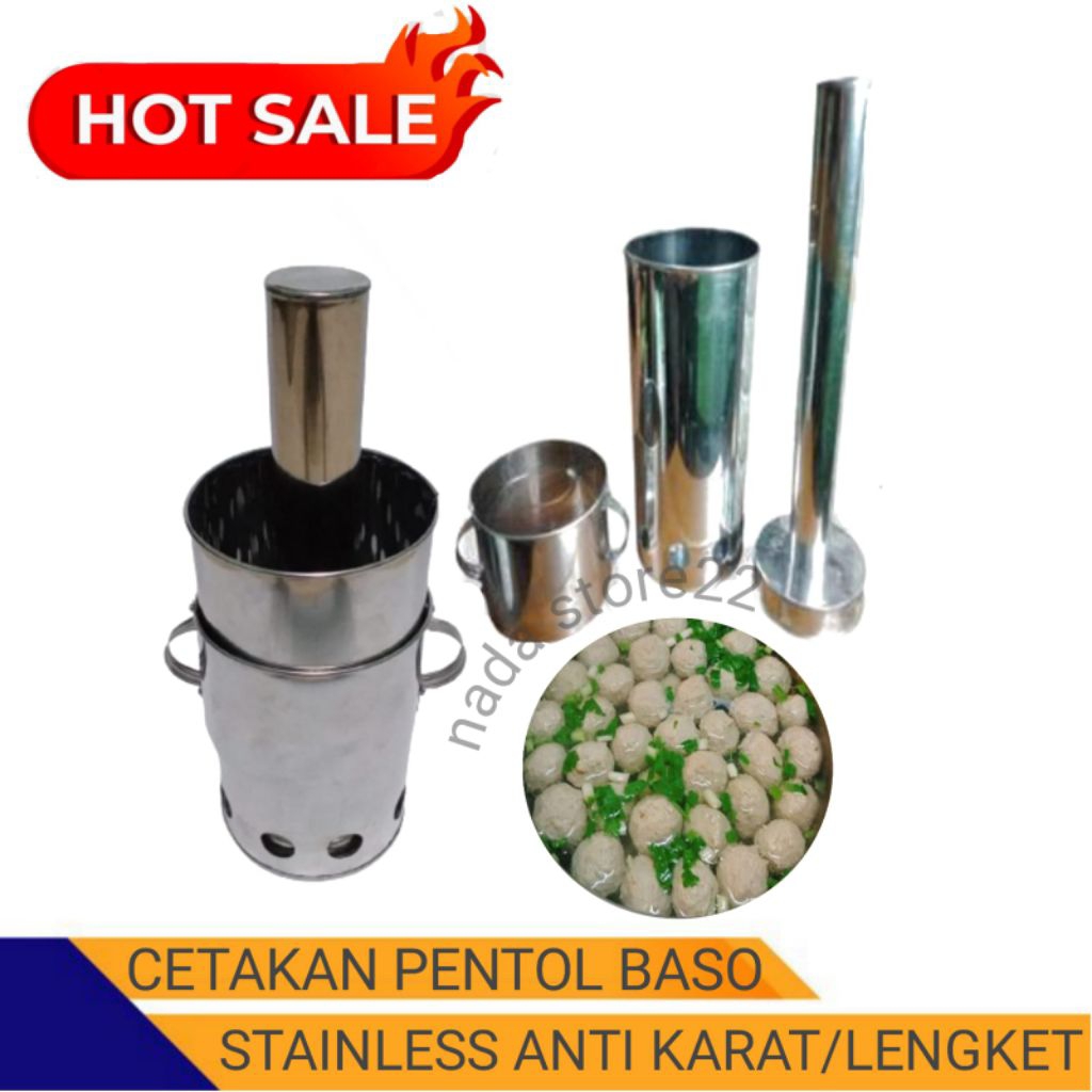 Jual CETAKAN PENTOL BAKSO MANUAL 1 SET LUBANG 8 | Shopee Indonesia