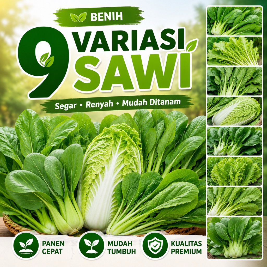 TERMURAH!!!!Bibit Benih Biji Sayur Sawi Hijau Sawi Manis Sawi caisim sawi dakota F1 Tatsoi Pakchoy sawi daging