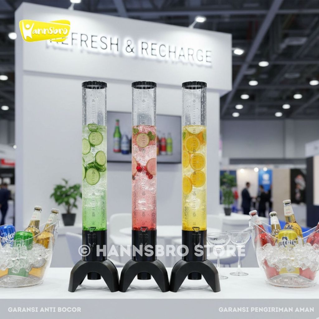 Jual BERGARANSI - 3L Botol Tower Ice Cube Beer Tower Dispenser With LED ...