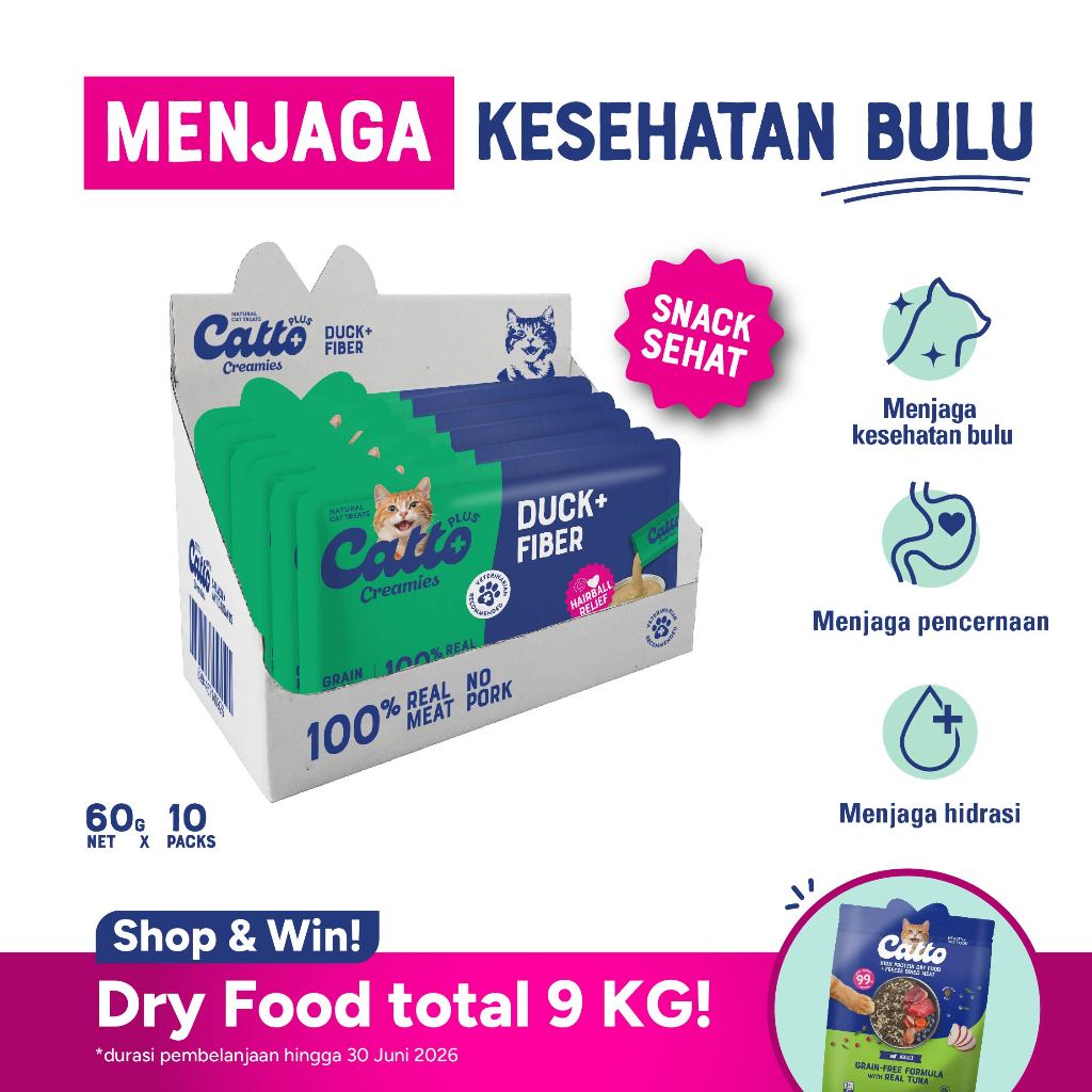 Jual Catto Snack Treats Makanan Kucing Plus Creamies - Box Catto Plus ...