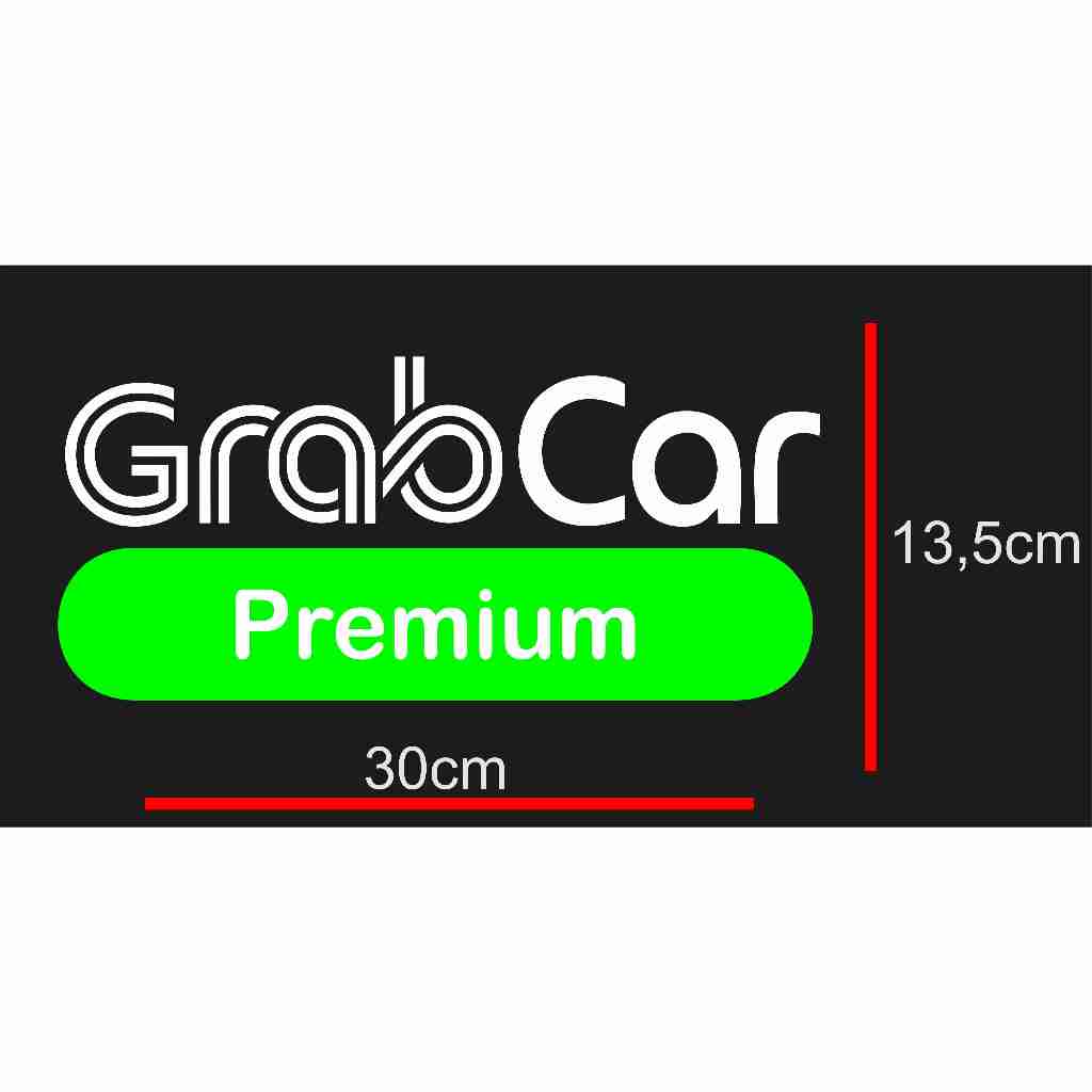 Jual cutting sticker tulisan grabcar plus, grabcar premium dan grabcar ...