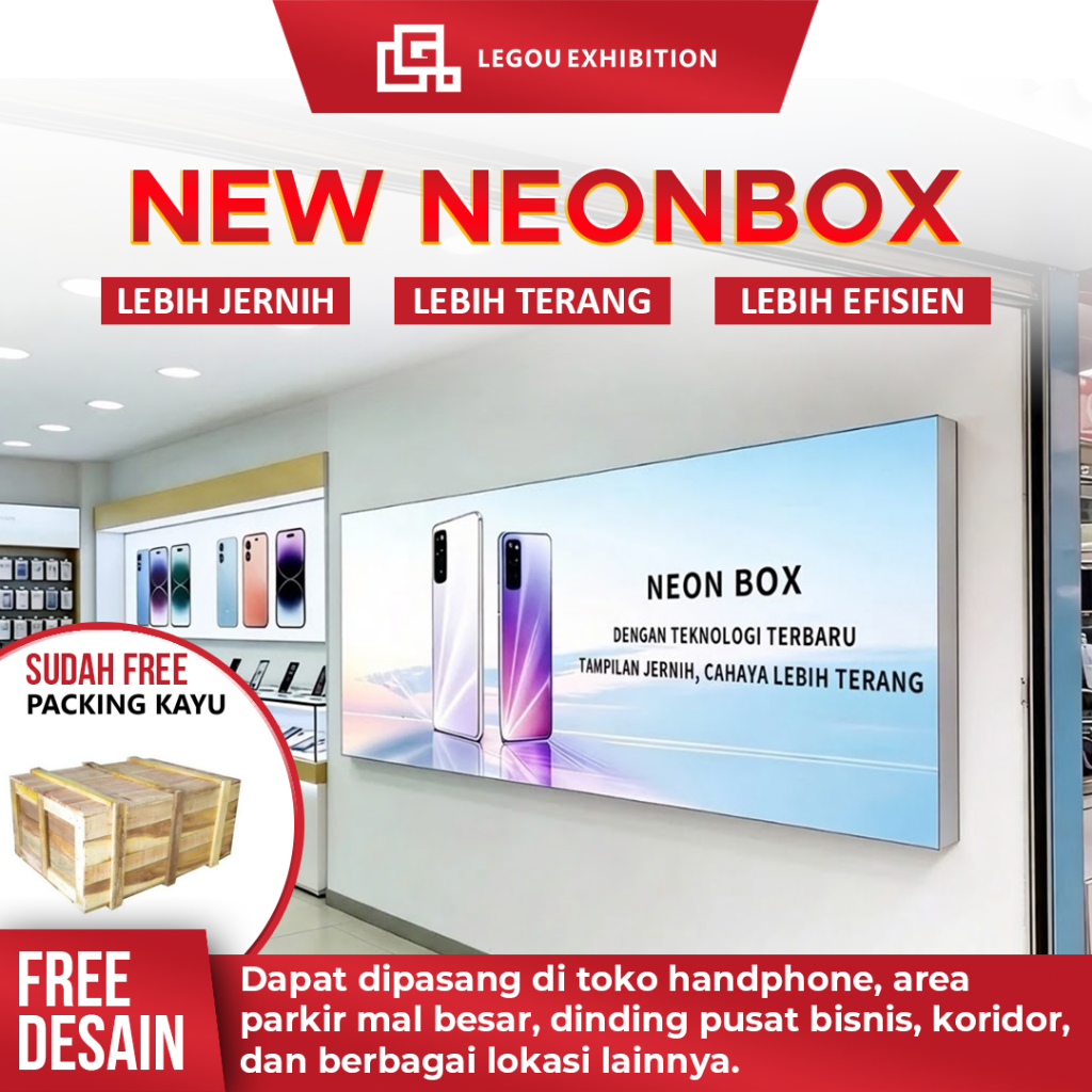 Jual CUSTOM NEON BOX | NEON BOX CUSTOM | 1 Sisi dan 2 sisi | Tebal 8 CM ...