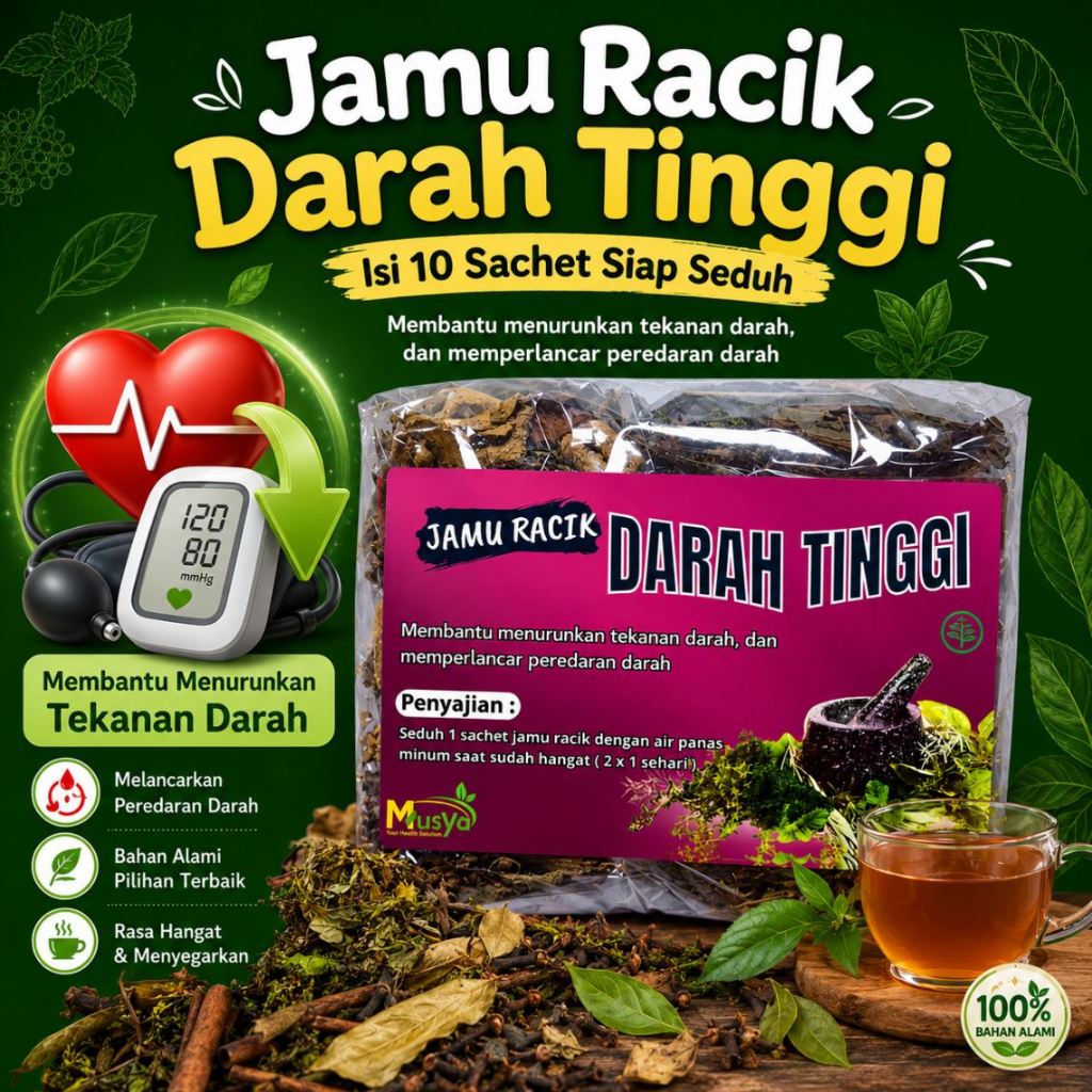 Jamu Racik Rempah Darah Tinggi - Herbal Darah tinggi - Jamu Hipertensi Isi 10 Sachet
