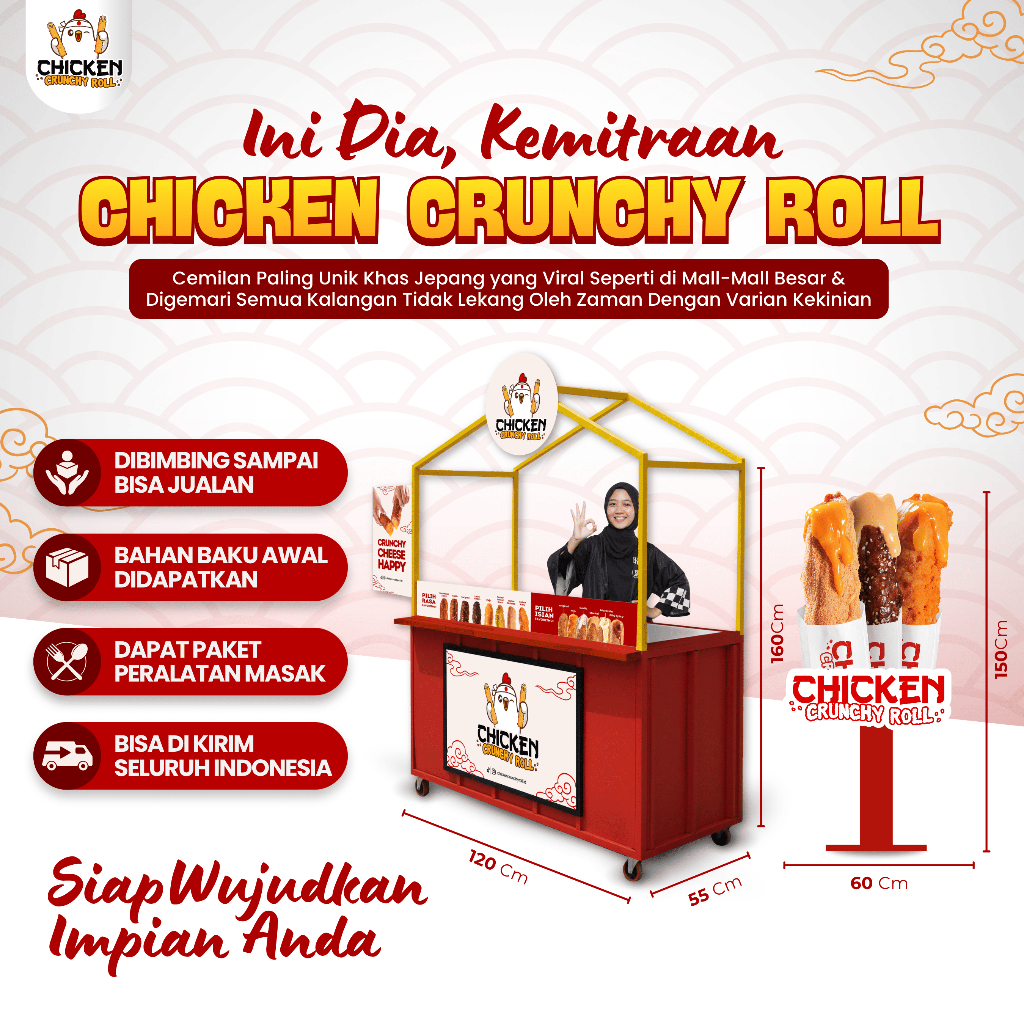 Jual Paket Bisnis Kemitraan Chicken Crunchy Roll Siap Jalan dan jualan ...
