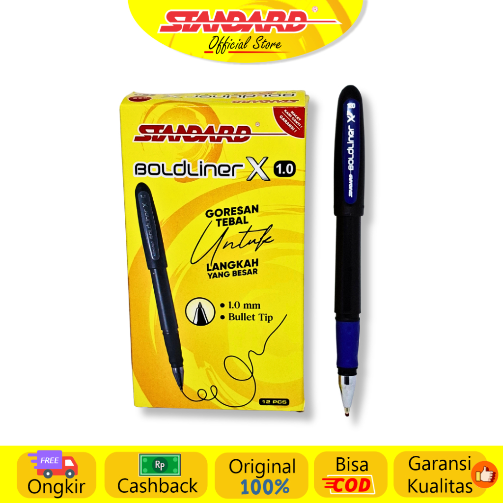 Standard - Pulpen Boldliner X 1.0 ( Alat Tulis / Pen / Ballpoint / Pena ) (5)
