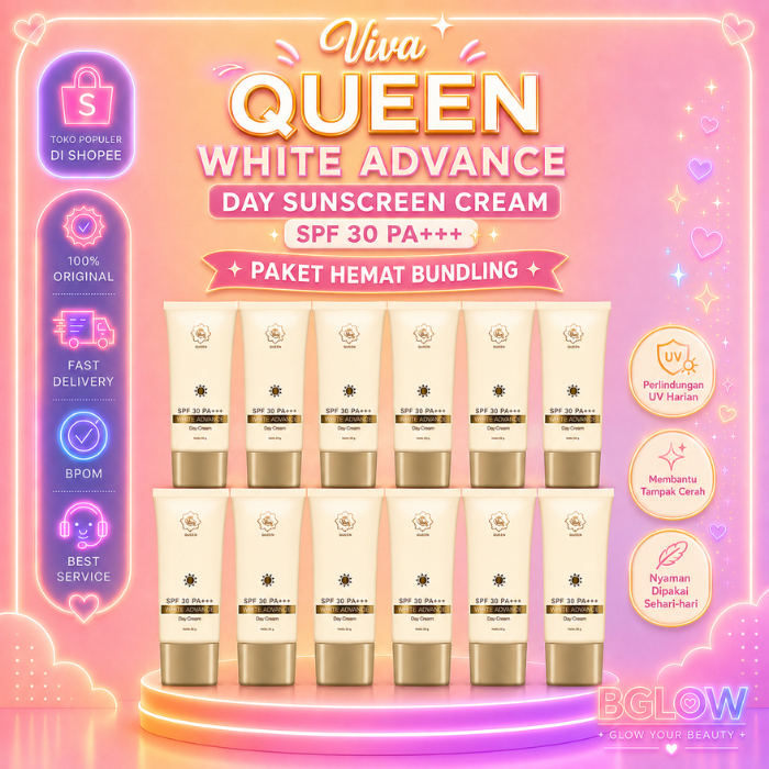 Jual BUNDLE VIVA QUEEN WHITE ADVANCE DAY SUNSCREEN CREAM SPF 30 PA ...