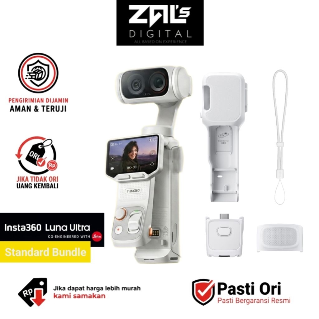 Jual [READY NO PO] Insta360 Luna Ultra White Standard Combo Bundle 8K ...