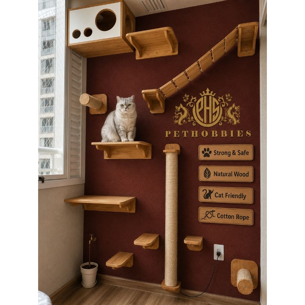 Jual Cat wall playground set Mainan kucing | Shopee Indonesia