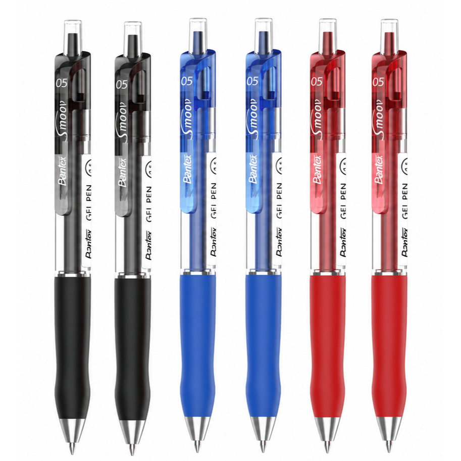 12PCS Pulpen Pena / Gel Pen 0.5 mm Ultra-Smooth Ink Soft Rubber Grip Satu Set (2)