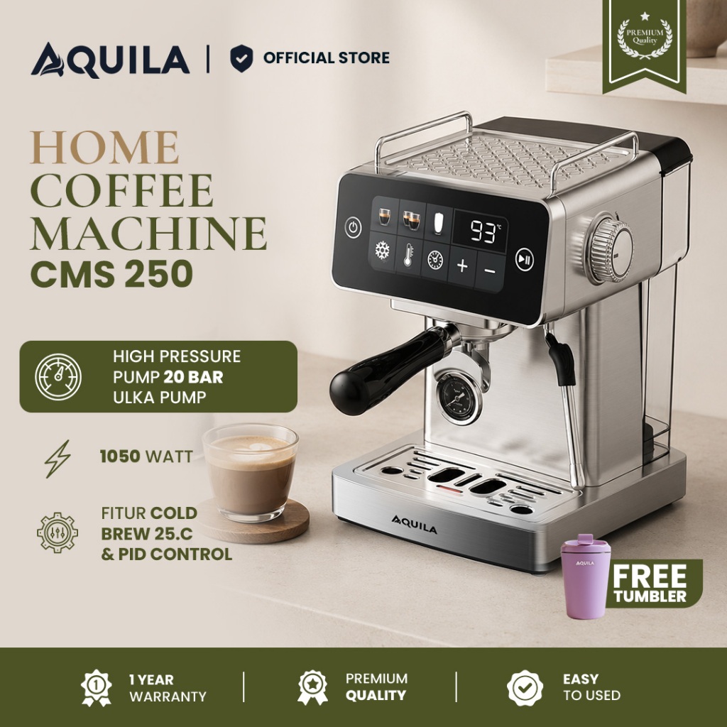 Jual Aquila Home Coffee Machine CMS 250 Mesin Espresso Rumahan dengan ...