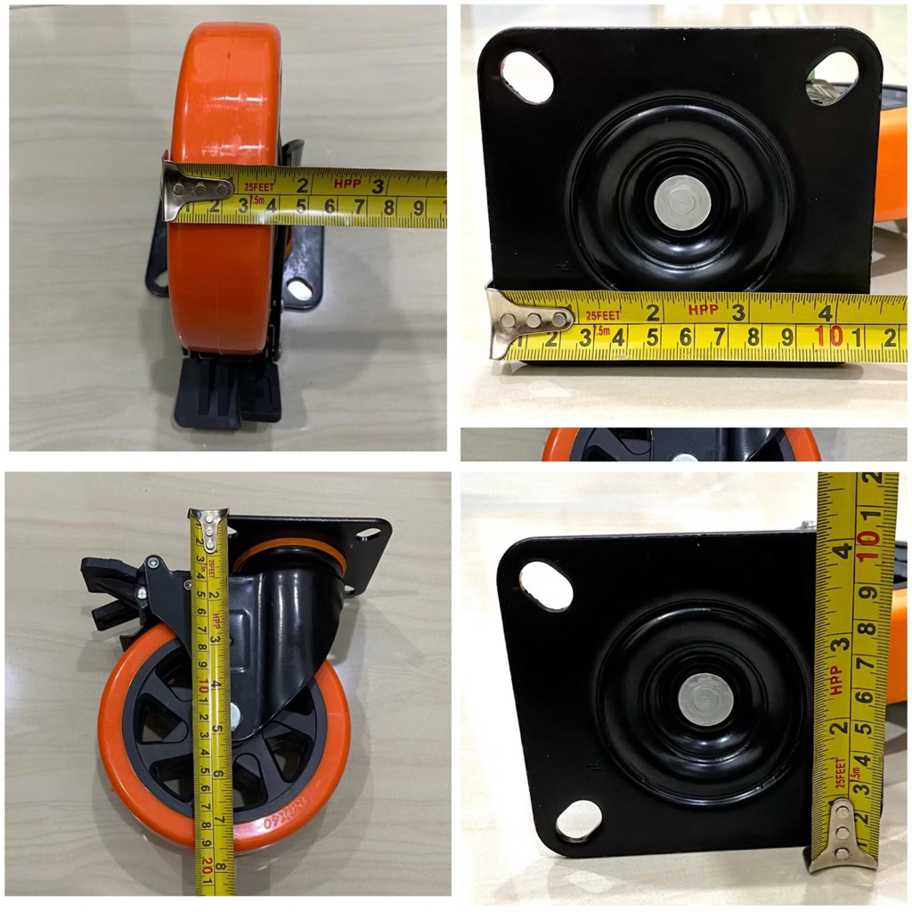 Jual REM 6” Roda pu orange REM 6 inci troli nilon etalase medium duty ...