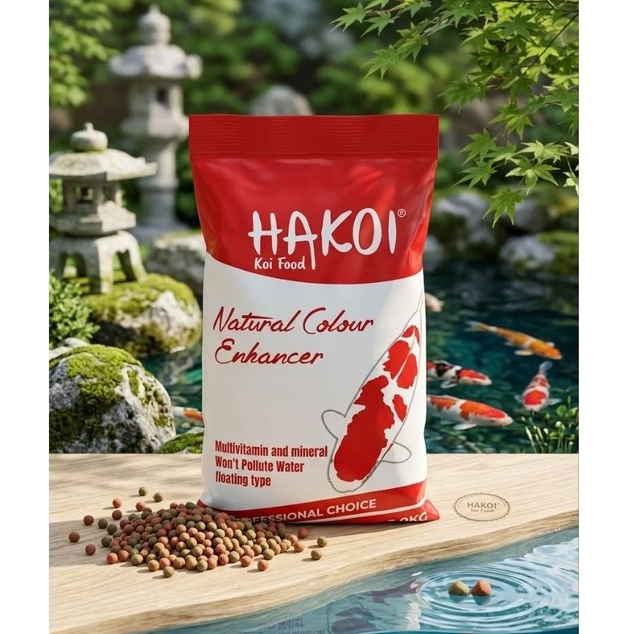 HAKOI Makanan Ikan Koi MERAH 10kg - 1 Bal