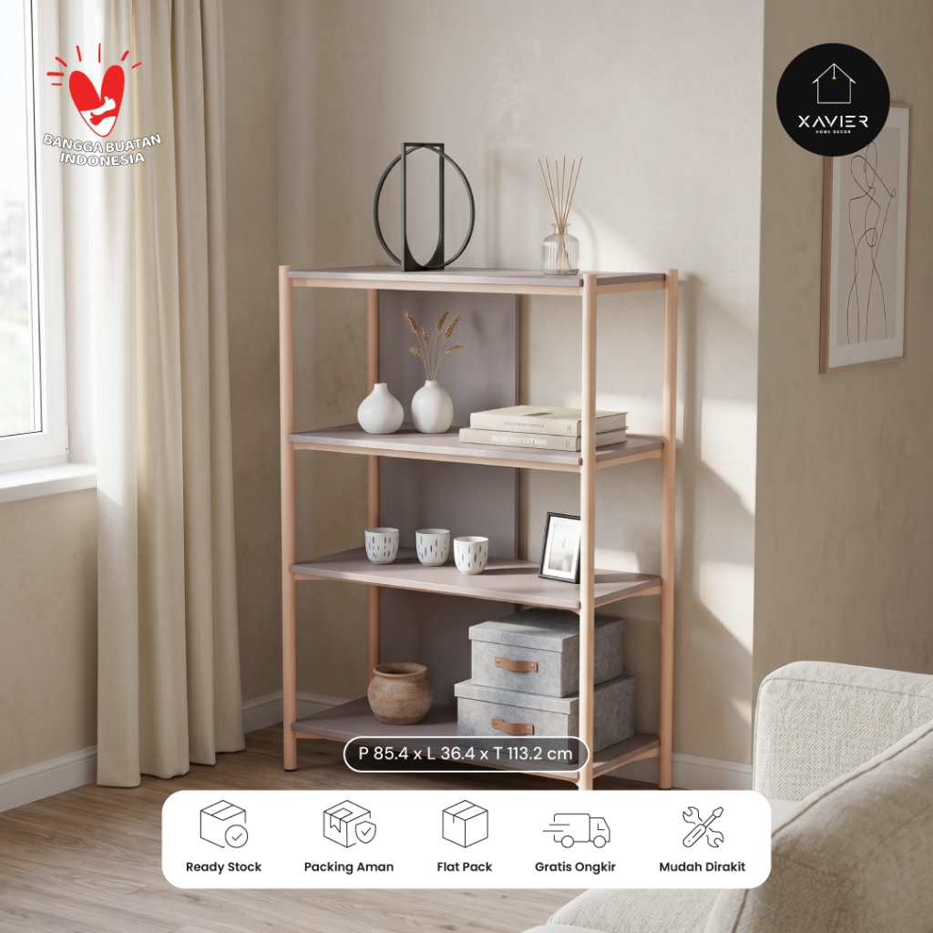 Jual Xavier Home Decor | ARLO Rak 4 Susun Minimalis | Rak Susun ...
