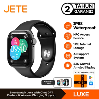 Smartwatch JETE LUXE Jam Tangan 1.85" AMOLED Screen Display ChatGPT NFC AI System Bluetooth Call IP68 Waterproof Tahan Air 100+ Sport Mode Heart Rate Sleep Monitoring Jam Pria Wanita