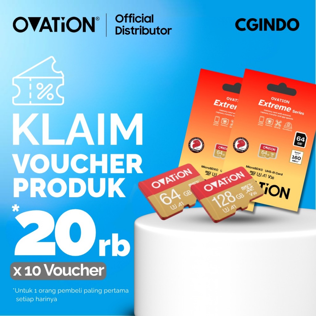Jual OVATION Micro SD 64GB 128GB Microsd U3 A1 UHS-III Kartu Memori ...