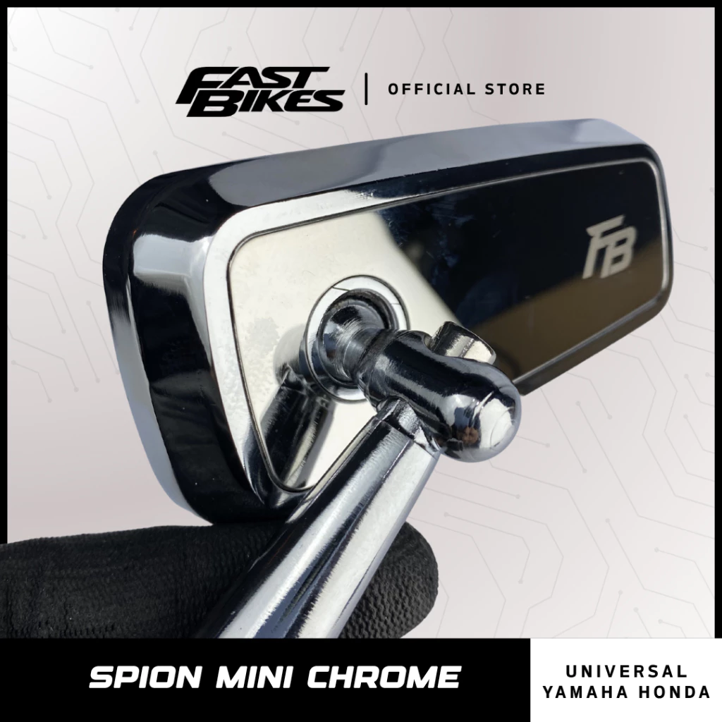 Fastbikes - Spion Carbon Universal Hitam Chrome Mini Nmax Aerox Beat 3229B-70