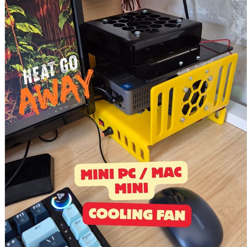 Cooling fan Mini PC / Mac Mini 4 Fan Silent siap usir panas tanpa sisa