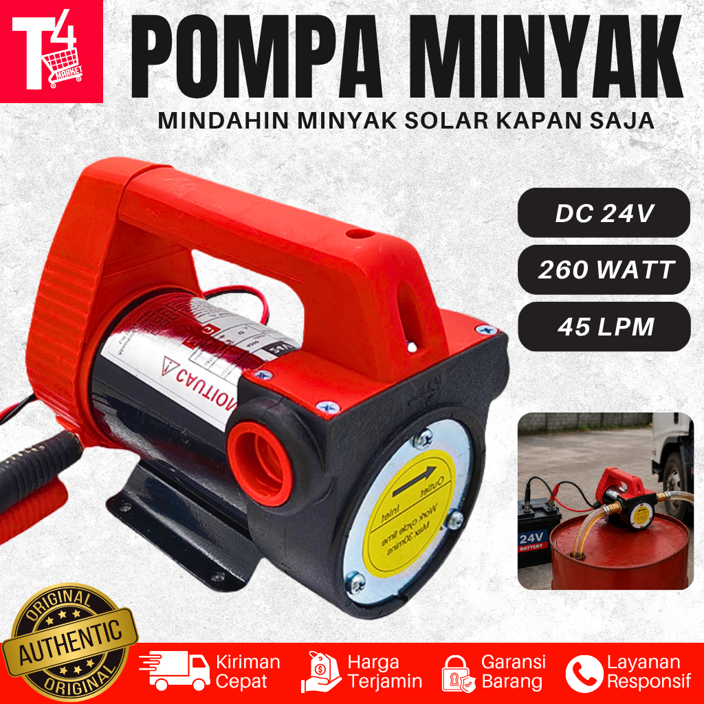 Jual Pompa Minyak DC 12V Pompa Solar 24 Volt Diesel Transfer Pump Solar ...