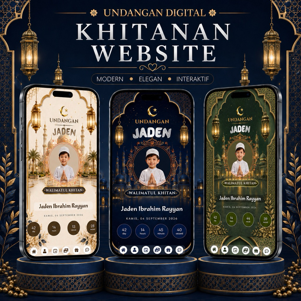 Undangan Khitan / Aqiqah Digital Web Website Online / Khitan Web Murah Lengkap
