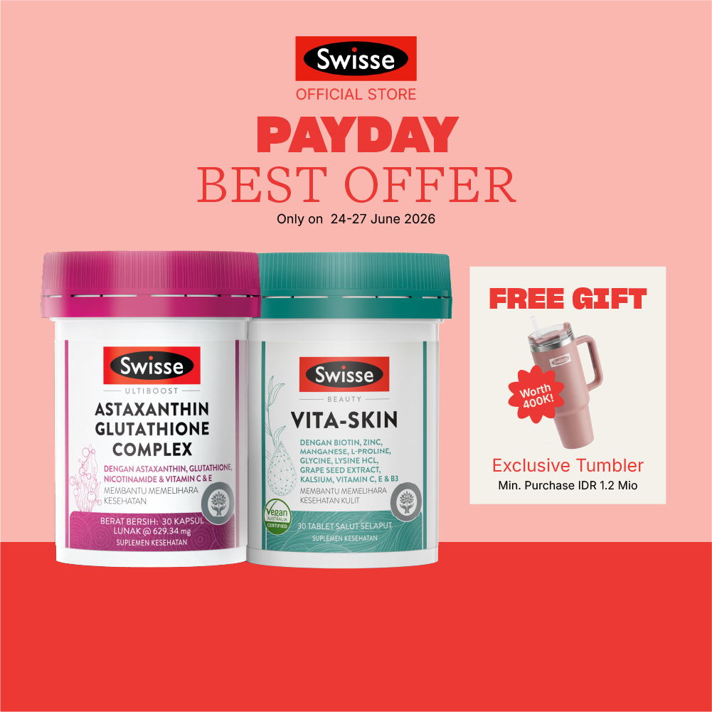 swisse astaxanthin glutathione complex Jual Bundling Swisse Ultiboost Astaxanthin Glutathione Complex 30s + Swisse  Beauty Vita Skin 30s
