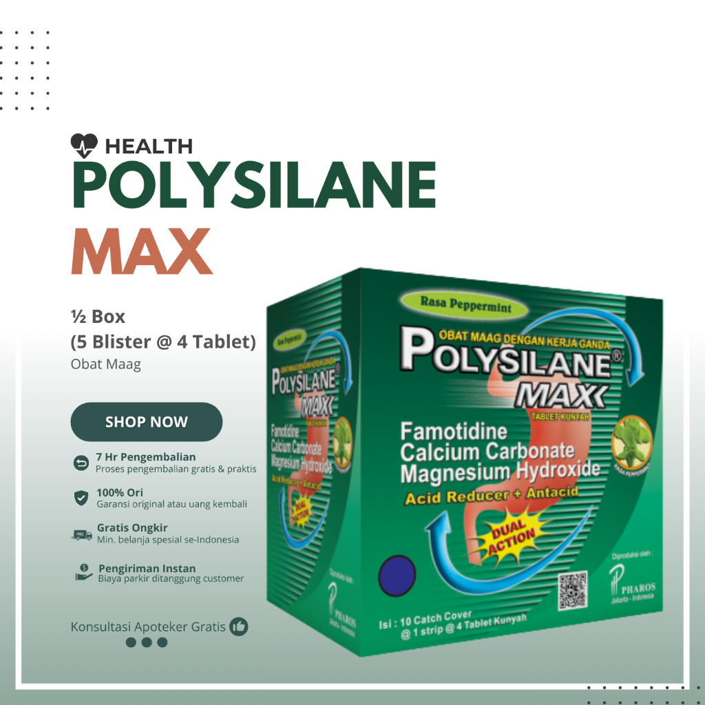 Jual (1/2 Box) Polysilane Max Tablet 5 Strip @ 4 Tablet BUKAN PER BOX ...