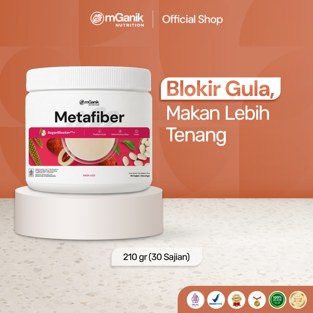 mGanik Metafiber Leci 210gr (Tube) - Suplemen Diabetes