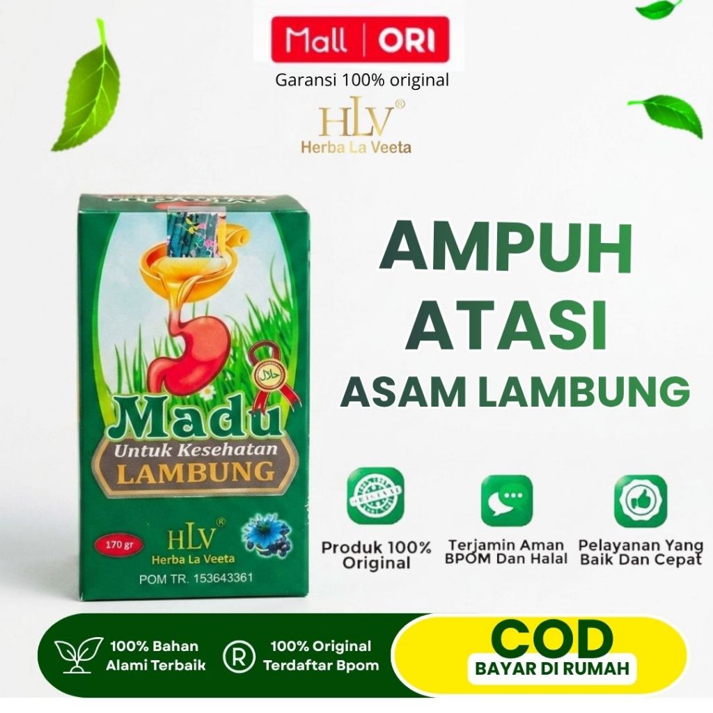 Hlv - Madu Untuk Pencernaan, Asam Lambung, Maag dan Gerd - 170 Gram 350 Gram