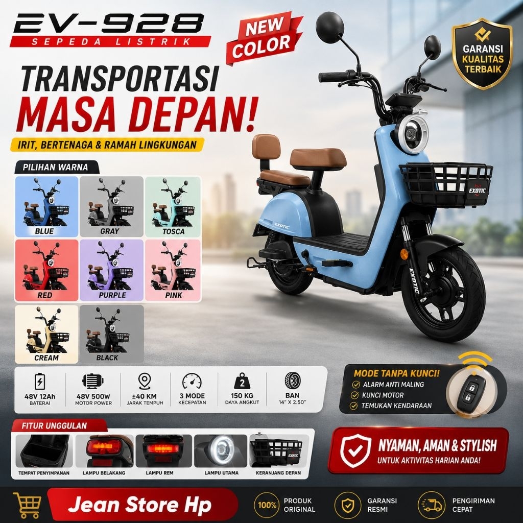 SEPEDA LISTRIK EXOTIC TIPE EV-928 / SEPEDA EXOTIC EV-928