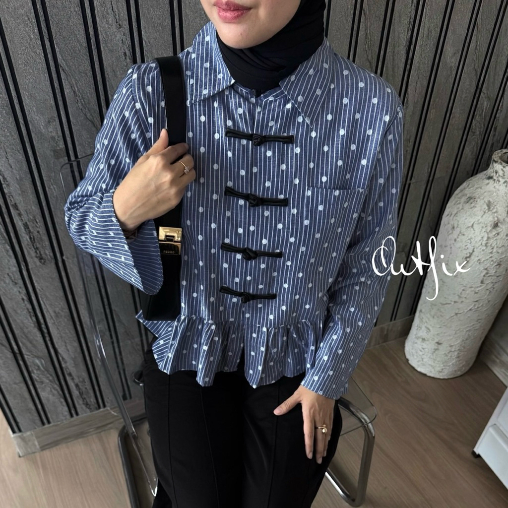 Jual Outfix Galine Blouse - Atasan Wanita Model Cheongsam Muslim ...