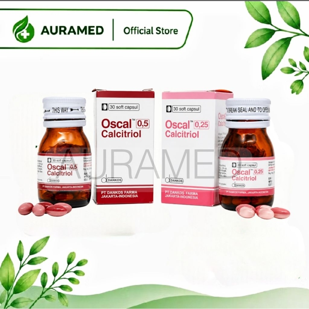 VITAMIN KALSIUM TULANG OSCAL 0.25MG 0.5MG 1BTL ISI 30 CAPSUL