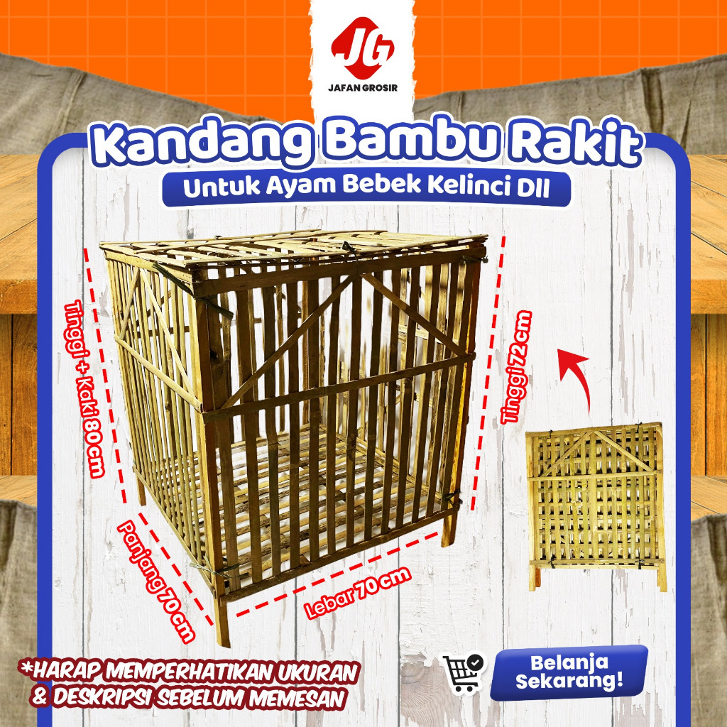 Jual Kandang Ayam bambu Rakitan bahan kayu bambu untuk semua jenis ayam ...