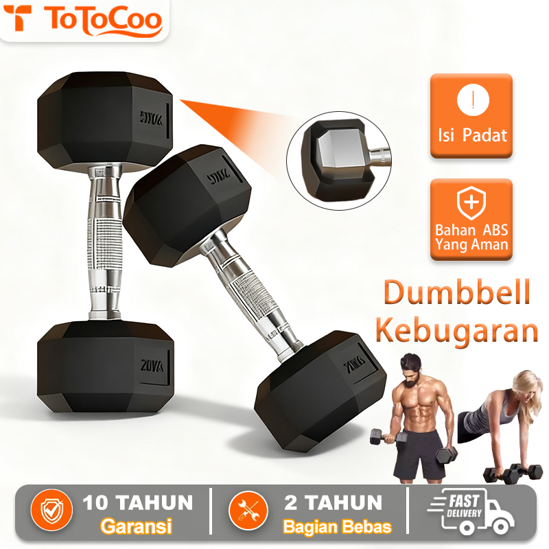 Jual ToToCoo Mini Besi/ABS Dumbbell 3-20KG Latihan di rumah Anti slip ...