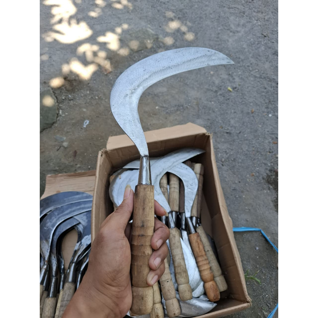 Jual Sabit Arit Pengaritan Rumput Baja Putih Super Tajam | Shopee Indonesia